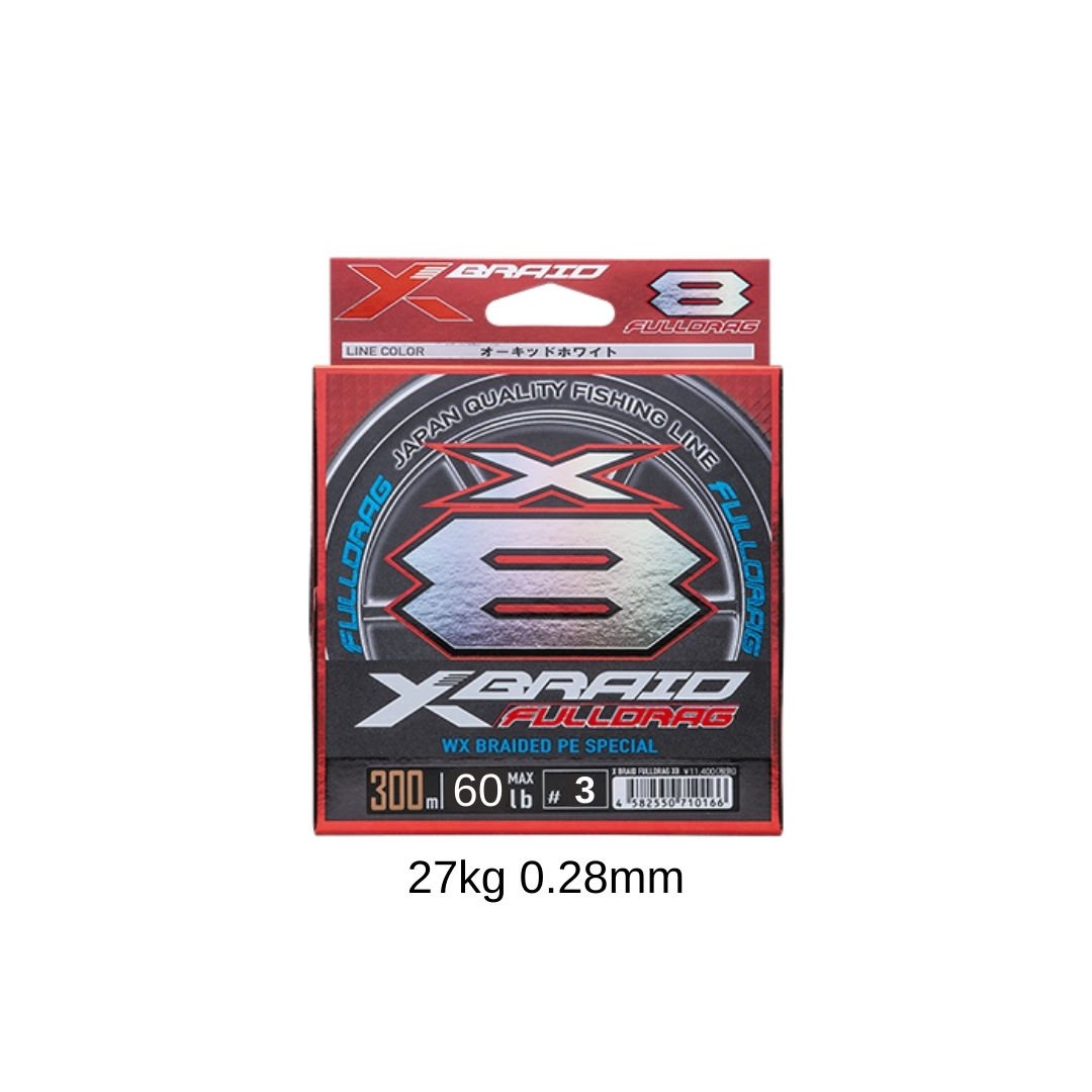 Ygk Xbraid Fulldrag X8 Pe 3 0.285mm 27kg 300m