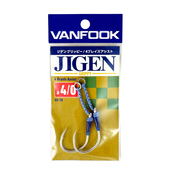 Vanfook Jigen Grippy 4 Kat Örgü 4/0 Tekli Asist Kancası (2 Adet)