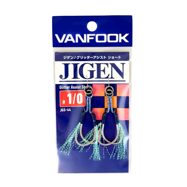 Vanfook Jigen Glitter Kısa 1/0 Simli Asist Kancası (2 Adet)