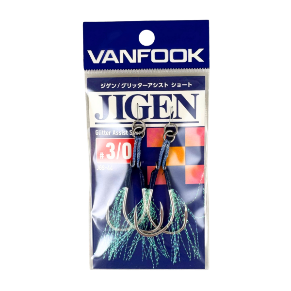 Vanfook Jigen Glitter Kısa 3/0 Simli Asist Kancası (2 Adet)