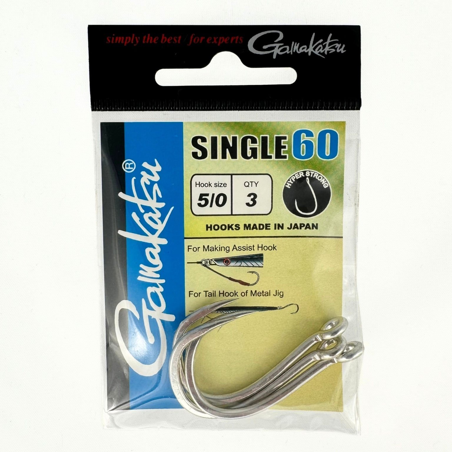 Gamakatsu Hook Single 60 5/0 Olta İğnesi