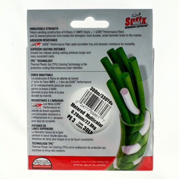 Sufix 832 Advanced Multicolor 0.28mm (PE3) 300m
