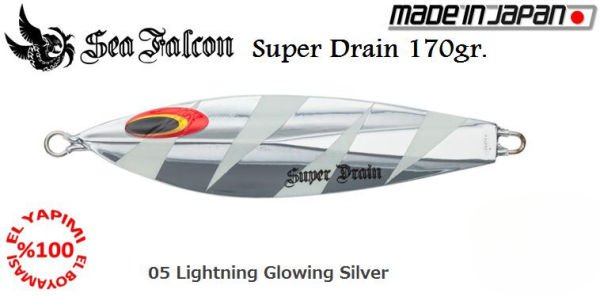 Sea Falcon Super Drain Jig 170g 05 Lightning Glowing Silver