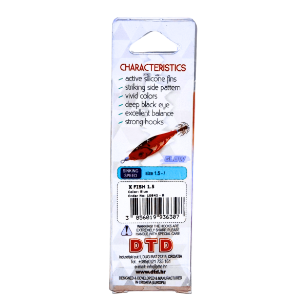 Dtd X Fish 5.5cm Blue Kalamar Zokası