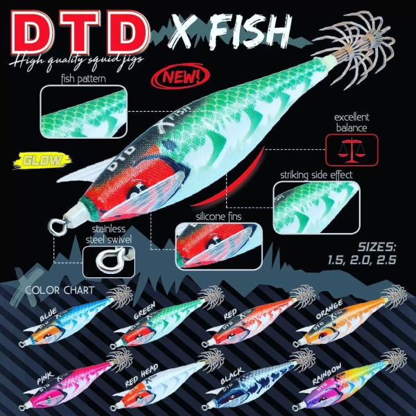 Dtd X Fish 5.5cm Orange Kalamar Zokası