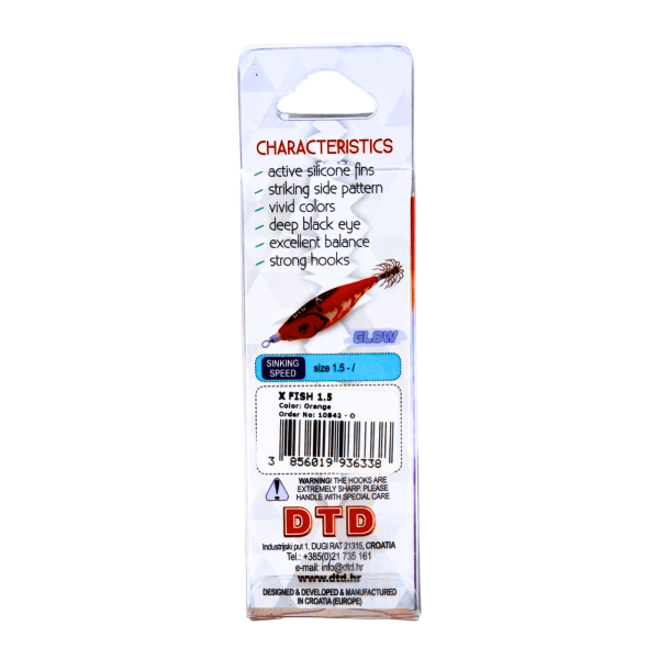 Dtd X Fish 5.5cm Orange Kalamar Zokası