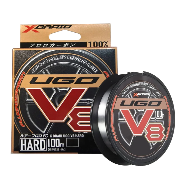 Ygk Xbraid Ugo V8 Hard 100m 0.37mm %100 Fluorocarbon Misina